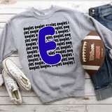 Eagles Funky Repeat DTF Print