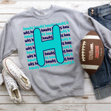 Hawks Funky Repeat DTF Print