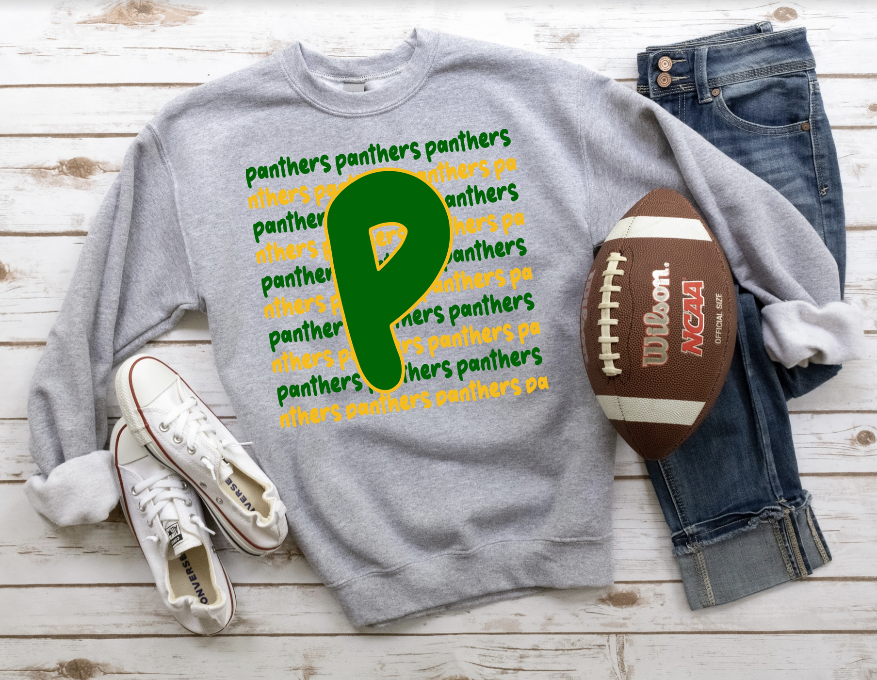 Panthers Funky Repeat DTF Print