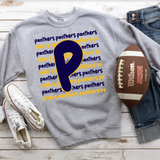 Panthers Funky Repeat DTF Print