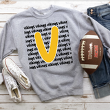 Vikings Funky Repeat DTF Print