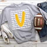 Vikings Funky Repeat DTF Print