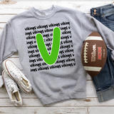 Vikings Funky Repeat DTF Print