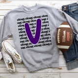 Vikings Funky Repeat DTF Print