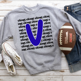 Vikings Funky Repeat DTF Print