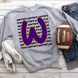 Warriors Funky Repeat DTF Print