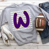 Warriors Funky Repeat DTF Print