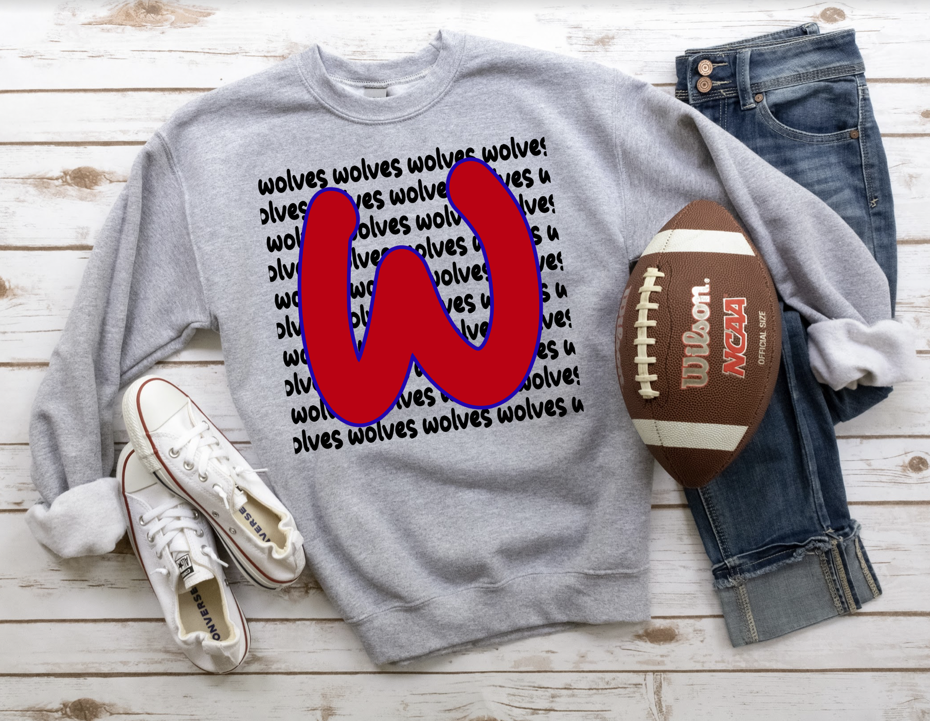 Wolves Funky Repeat DTF Print