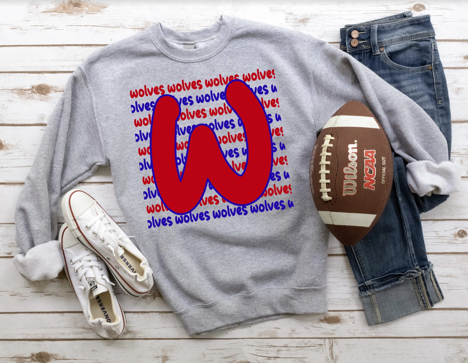 Wolves Funky Repeat DTF Print