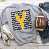 Yellow Jackets Funky Repeat DTF Print