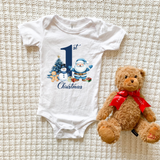 First Christmas Navy Blue DTF Print