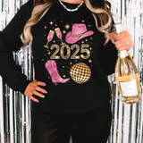 2025 New Year Cowgirl Collage DTF Print