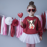 Boston Terrier Giving Heart DTF Print