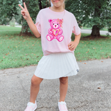 Pink Brushstroke Bear DTF Print