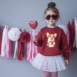 Corgi Giving Heart DTF Print