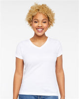 LAT APPAREL Womens V-neck Tee