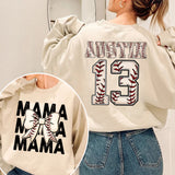 Baseball Mama Personalized Name DTF Print