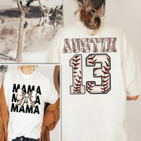 Baseball Mama Personalized Name DTF Print