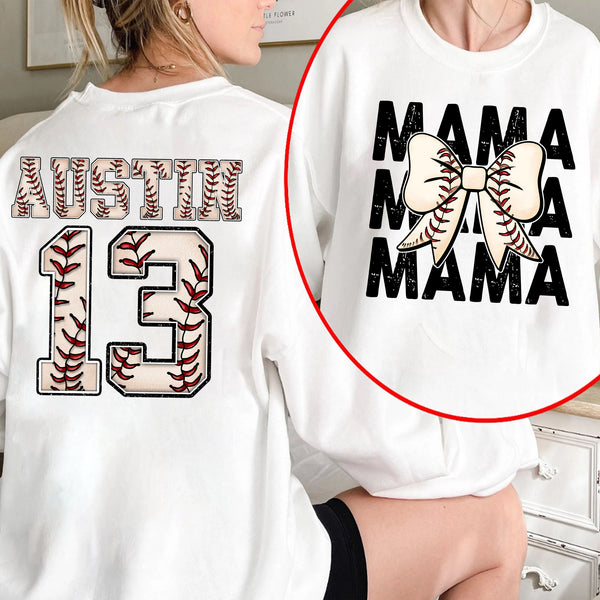 Baseball Mama Personalized Name DTF Print