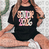 Senior 2026 Word Art DTF Print