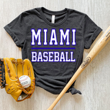 Miami Baseball Stacked DTF Print