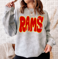 Distressed Wonky Rams DTF Print