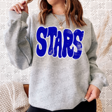 Distressed Wonky Stars DTF Print