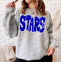 Distressed Wonky Stars DTF Print