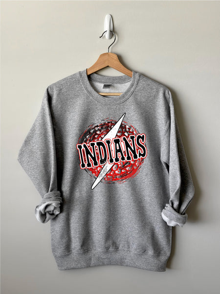 Indians Circle Leopard Bolt DTF Print