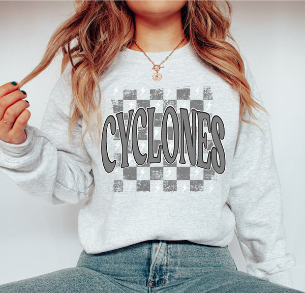 Cyclones Checker DTF Print