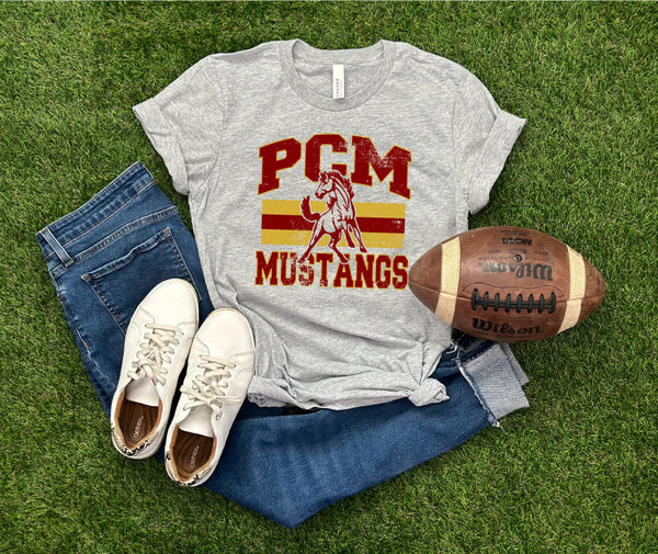 Classic Hometown PCM Mustangs DTF Print