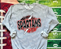 Spartans Circle Leopard Bolt DTF Print