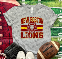 Classic Hometown New Boston Lions DTF Print