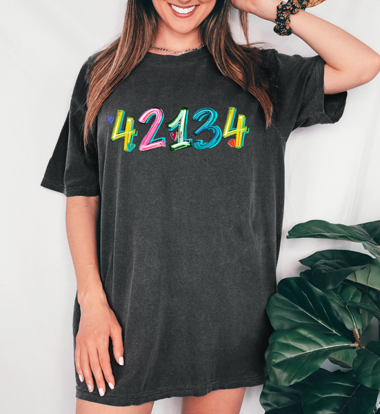 Cheery 42134 Zip Code DTF Print