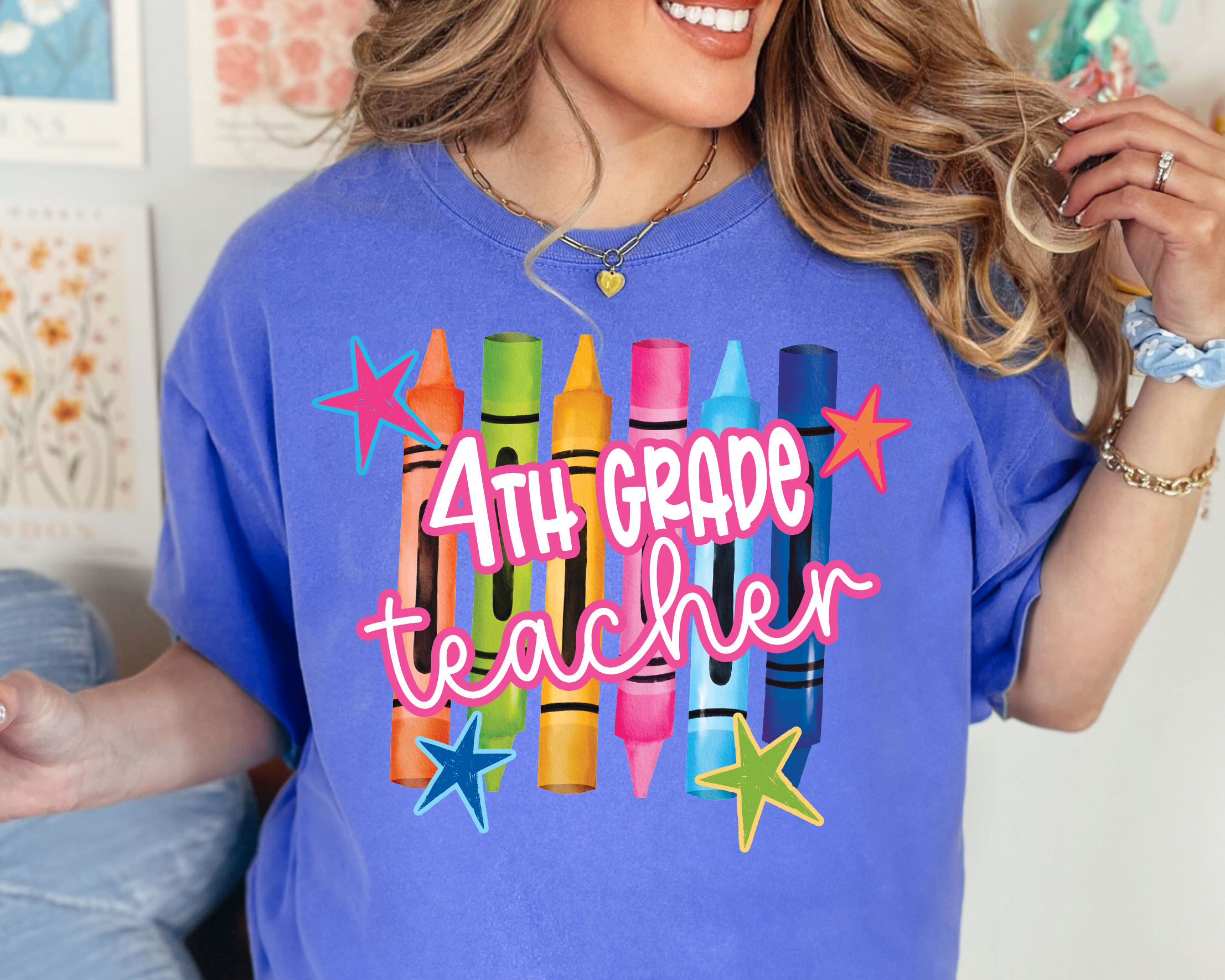Back To School Grades Tall Crayons DTF Print