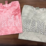 Distressed Checker Mama DTF Print