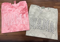 Distressed Checker Mama DTF Print