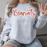 Bearcats Outline Glitter Effect DTF Print