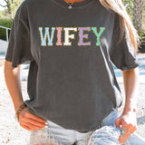 Wifey Faux Chenille Patch DTF Print