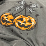 Lace Bow Pumpkin Cherries DTF Print