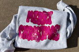 GLITTER Wonky Merry Christmas Screen Print