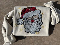 GLITTER Santa Screen Print