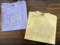 Distressed Checker Mama DTF Print