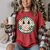 Christmas Leopard Plaid Smile DTF Print