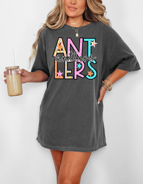 Antlers Spring Star Doodle Mix DTF Print