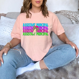 Assistant Principal Bookworm Repeat Leopard Pencil DTF Print