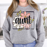Aunt Floral Frame DTF Print