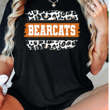Bearcats Glitter Effect Leopard DTF Print