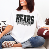 Bears Football Glitter School Spirit DTF Print