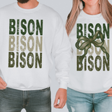 Bison Matching Stacked Camo Greens DTF Print